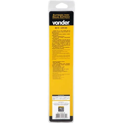 Eletrodo de 3,25 mm pacote com 1 kg - E6013