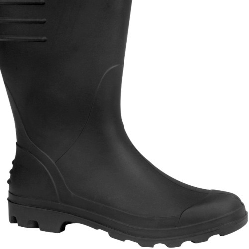Bota de PVC preta cano médio sem forro Bota de PVC preta cano médio sem forro