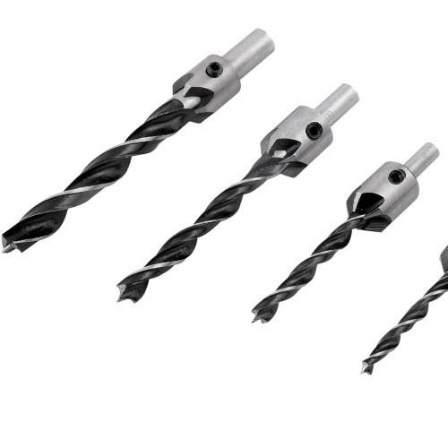 Jogo de broca 3 pontas c/ escarriador 3 a 10mm 7 peas