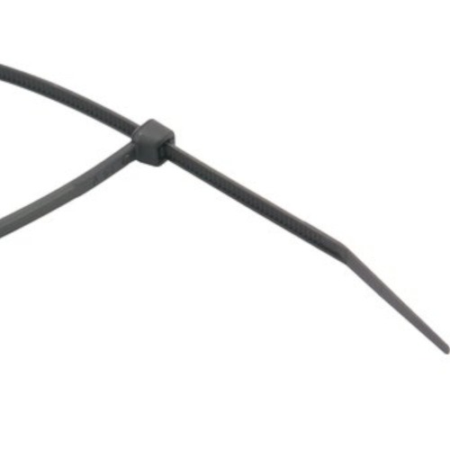 Abraadeira de nylon preta  9 mm x 80 cm com 10 peas