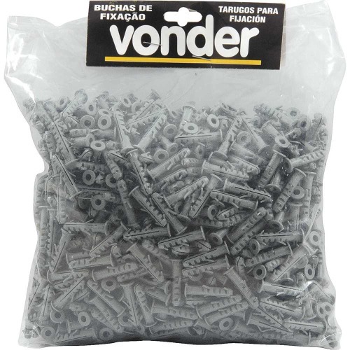 Bucha de fixação 6 mm com 1.000 peças -VA6 Bucha de fixação 6 mm com 1.000 peças -VA6