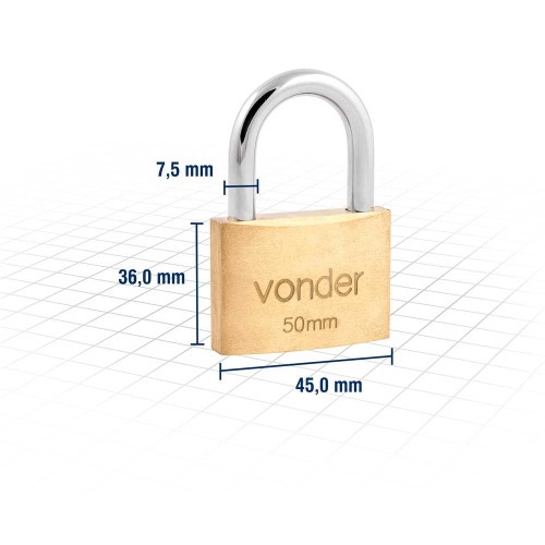 Cadeado de lato 50 mm