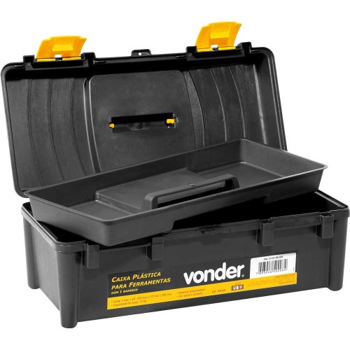 Caixa plstica para ferramentas com 1 bandeja - VD 4038