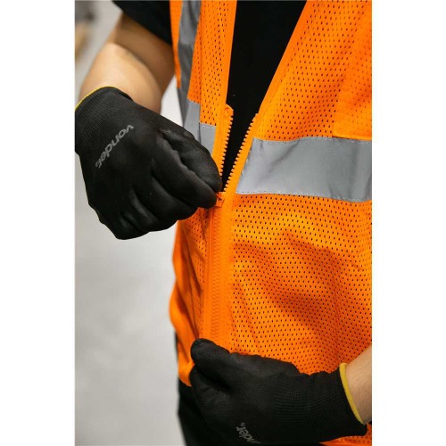 Colete refletivo tipo bluso com bolso e ziper laranja - CV 105  