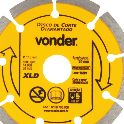 Disco diamantado segmentado 100 mm para concreto