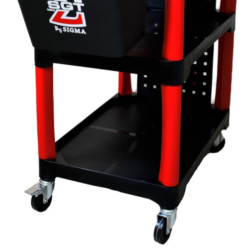 Carrinho para ferramentas aberto 3 prateleiras - Red & Shine II