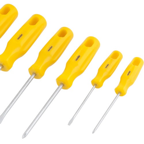 Jogo de chaves fenda e phillips com 6 peças Jogo de chaves fenda e phillips com 6 peças