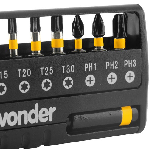 Jogo de bits de impacto S2encaixe sextavado 1/4