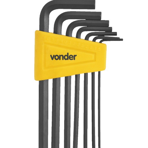 Jogo de chaves allen abauladas 1,5 a 6 mm com 7 pe�as