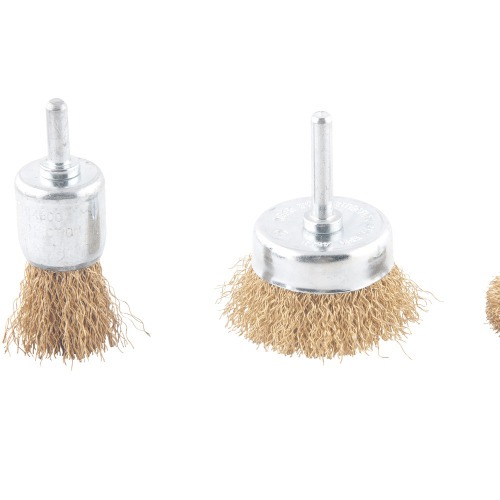 Jogo de escova de ao carbono com 3 peas