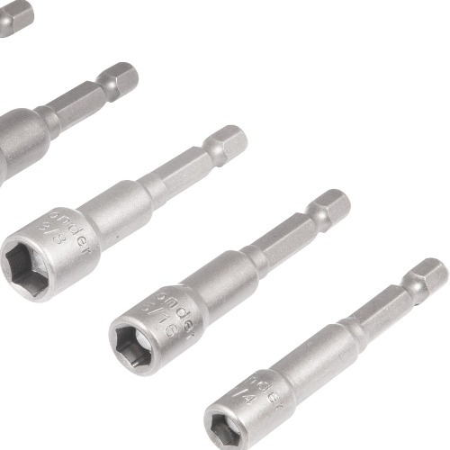 Jogo de soquetes magnéticos em polegadas ¼ a 1/2? com 5 peças Jogo de soquetes magnéticos em polegadas ¼ a 1/2? com 5 peças