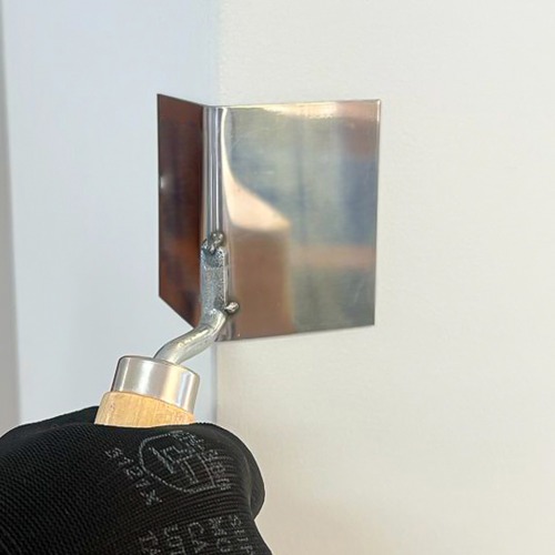 Espatula em a�o inox de canto externo para drywall
