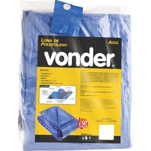 Lona de polietileno azul 2  x 2 m 