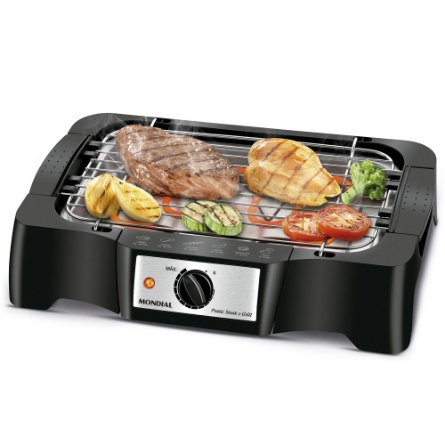 Churrasqueira el�trica port�til 1.200 watts Pratic Steak & Grill - CH-07  110V