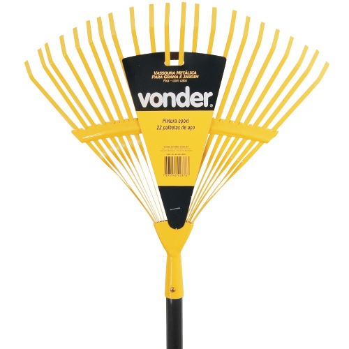 Vassoura para grama met�lica fixa com cabo - VD 200