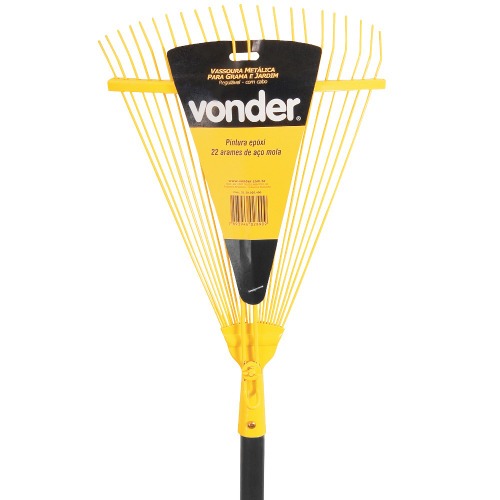 Vassoura para grama metálica regulável com cabo - VD 204 Vassoura para grama metálica regulável com cabo - VD 204