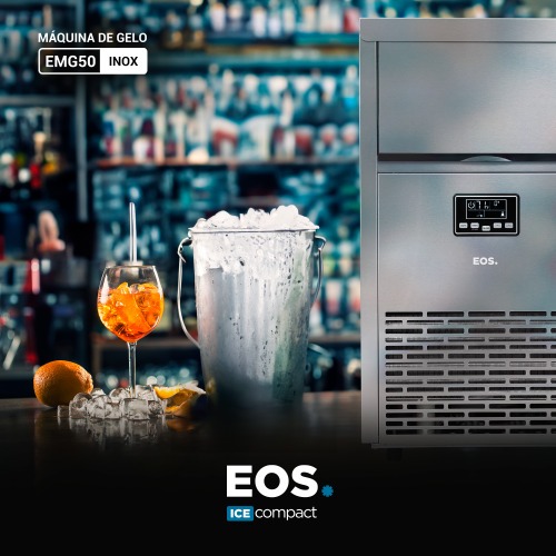 Máquina de Gelo 50 kg inox Ice Compact - EMG50 220V Máquina de Gelo 50 kg inox Ice Compact - EMG50 220V