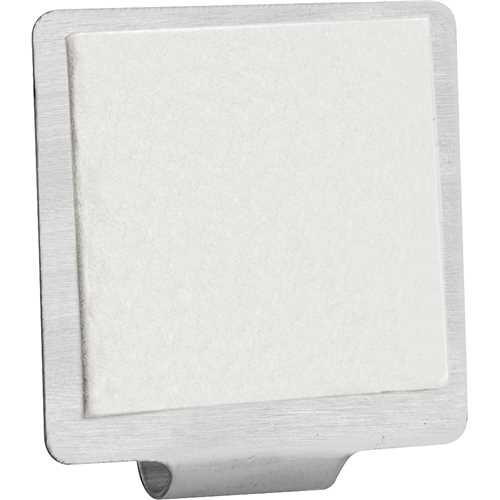 Gancho adesivo quadrado em inox com 2 pe�as