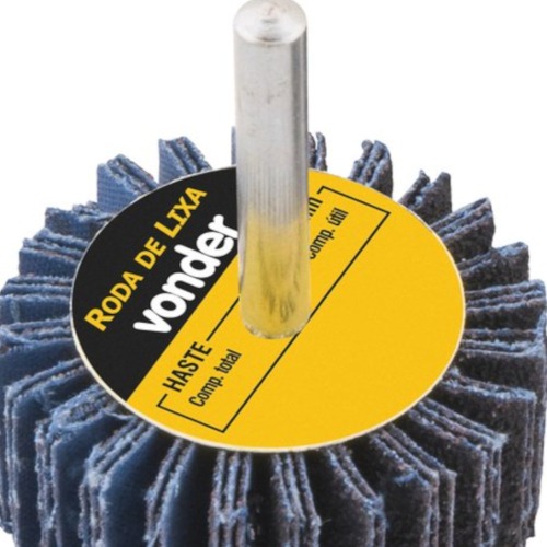 Roda de lixa 60 x 20 mm com haste grão 100 Roda de lixa 60 x 20 mm com haste grão 100