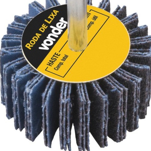 Roda de lixa 60 x 20 mm com haste grão 100 Roda de lixa 60 x 20 mm com haste grão 100