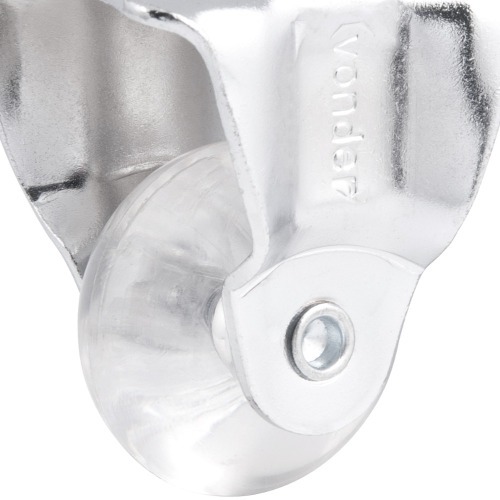 Rod�zio fixo transparente de poliuretano 1.3/8