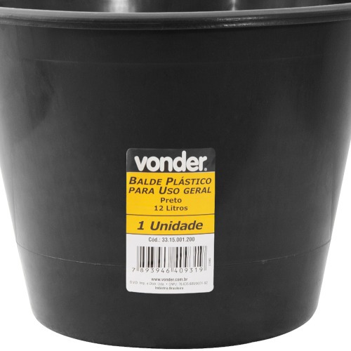 Balde plstico uso geral 12 litros