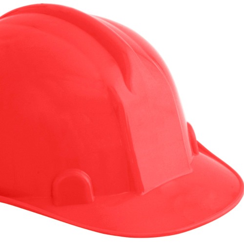 Capacete com aba frontal vermelho