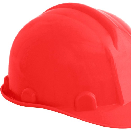 Capacete com aba frontal vermelho