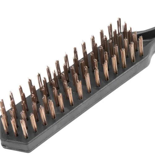 Escova manual com cerdas de aço 5 fileiras com cabo