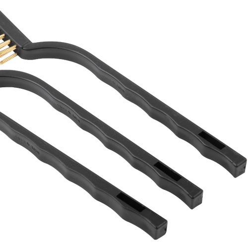 Jogo de escovas manuais em latão com 3 peças Jogo de escovas manuais em latão com 3 peças