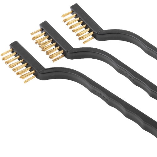 Jogo de escovas manuais em latão com 3 peças Jogo de escovas manuais em latão com 3 peças