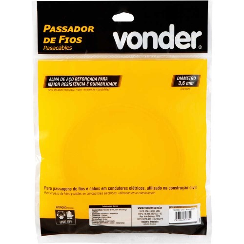 Passador de fios 10 metros com alma de a�o 