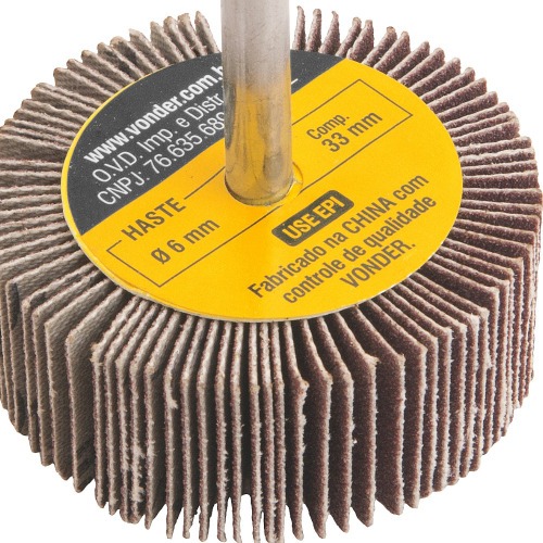 Roda de lixa 50 x 20 mm com haste gro 120 