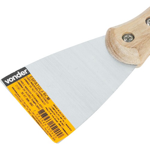 Espátula 6 cm cabo de madeira Espátula 6 cm cabo de madeira