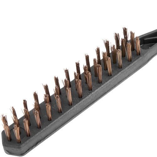 Escova manual com cerdas de a�o 3 fileiras com cabo