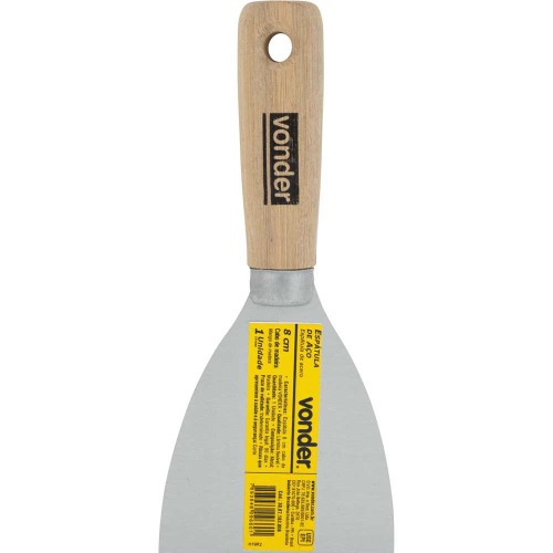 Espátula 8 cm cabo de madeira Espátula 8 cm cabo de madeira
