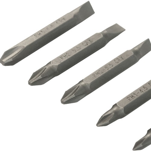 Jogo de ponteira ponta dupla a�o cromo van�dio 5 pe�as