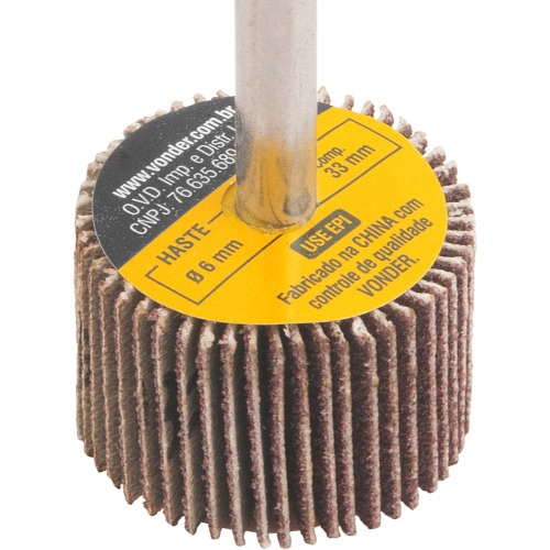 Roda de lixa 30 x 20 mm com haste gr�o 80