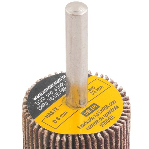 Roda de lixa 30 x 20 mm com haste gr�o 80