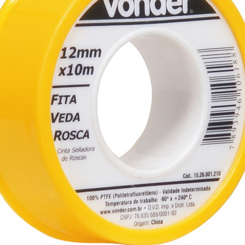 Fita veda rosca 12 mm x 10 metros  - 10.26.001.210