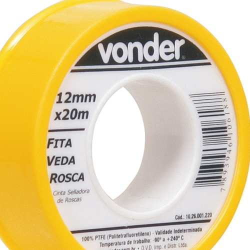 Fita veda rosca 12 mm x 20 metros
