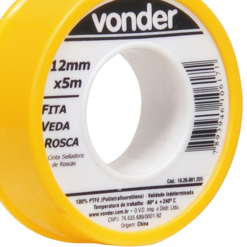 Fita veda rosca 12 mm x 5 metros