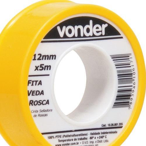 Fita veda rosca 12 mm x 5 metros