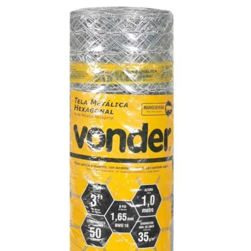 Tela metálica hexagonal malha 3
