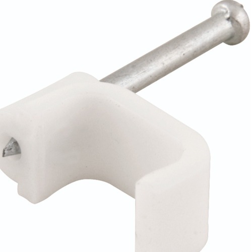 Grampo plstico chato para fios de10 mm cartela com 20 ps