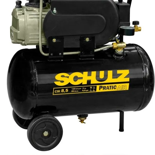 Compressor de ar 8,5 pés 25 litros 2 hp 120 lbs - Pratic Air CSI 8/25L  110V