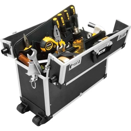 Maleta em plástico 455 x 205 x 320 mm para ferramentas com rodas - MF961