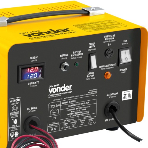 Carregador de bateria portátil 12 volts - CBV1600 110V Carregador de bateria portátil 12 volts - CBV1600 110V
