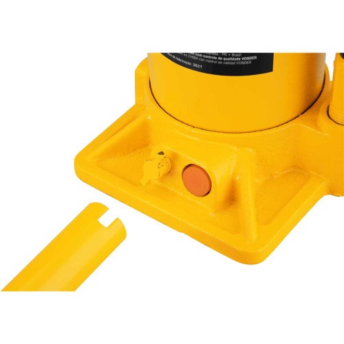 Macaco hidrulico tipo garrafa capacidade de 12 toneladas amarelo