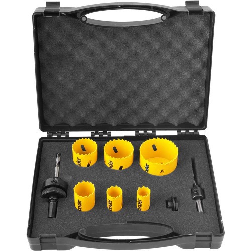 Jogo de serra copo bimetal 19  57 mm com 9 peas  - SCV 200